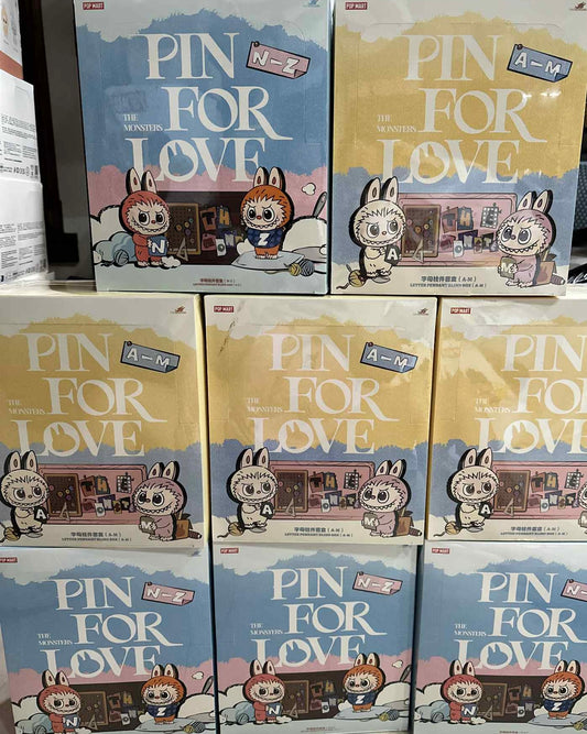 USA Authentic – Labubu The Monsters – Pin for Love Letter Pendant (Choose Letters A-M)