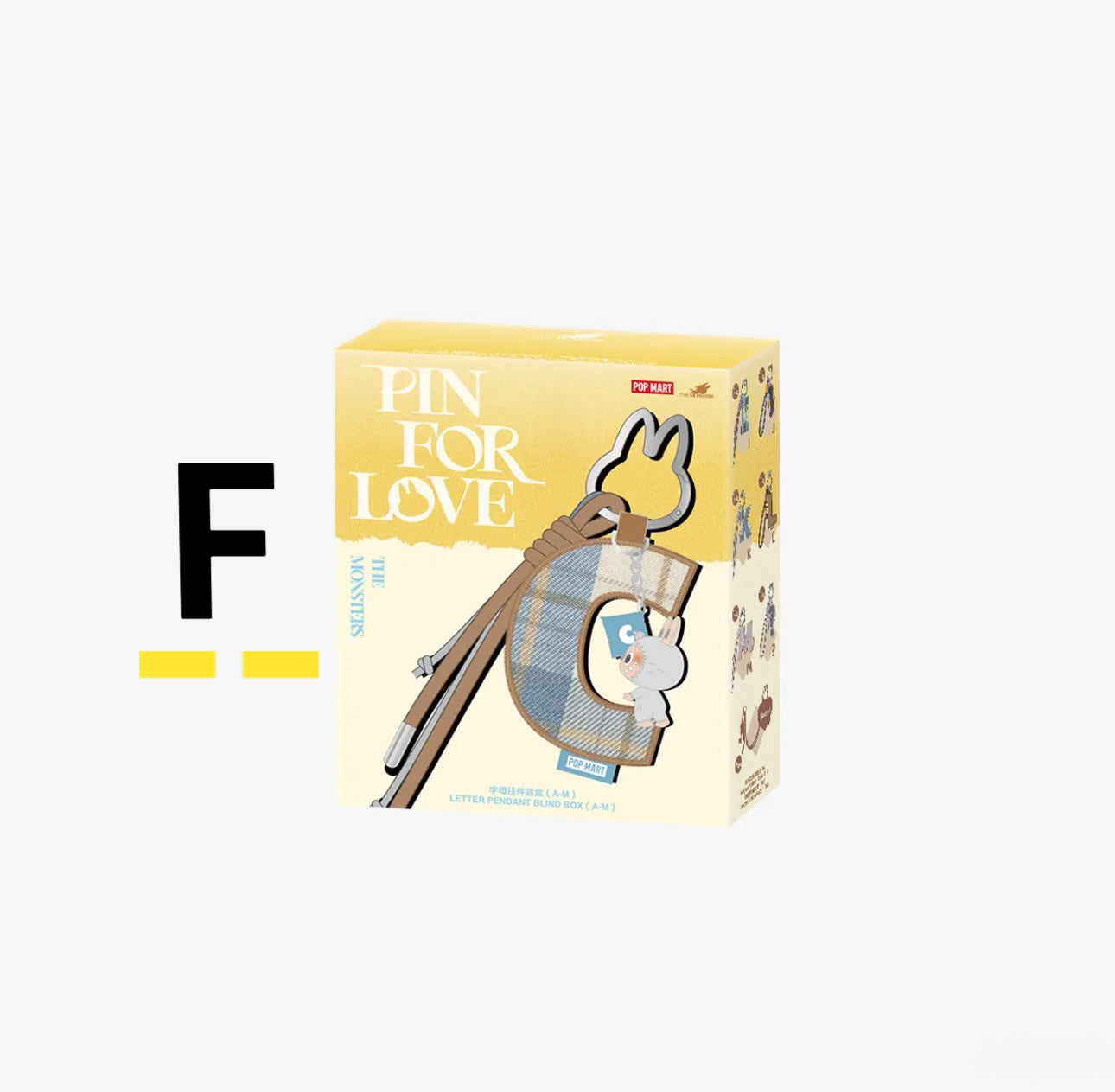 ( PICK YOUR LETTER ) Labubu The Monsters β NEW RELEASE PIN FOR LOVE Letter Pendant( A - M ) (Single)