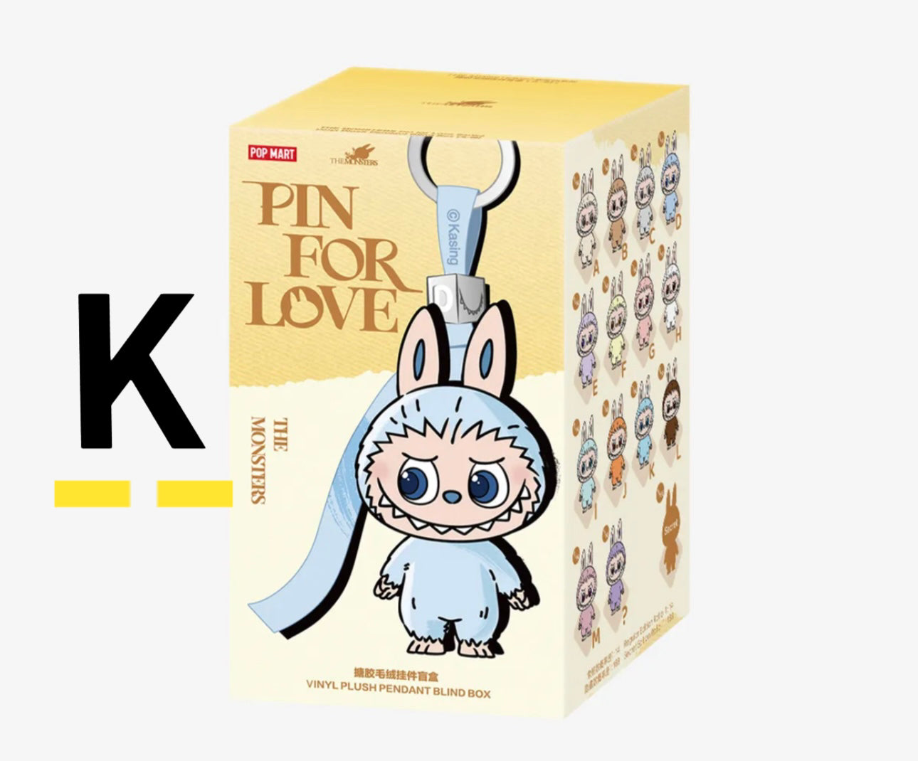 ( PICK YOUR LETTER )(USA) AUTHENTIC Labubu The Monsters – NEW RELEASE PIN FOR LOVE ( A - ?) (Single)