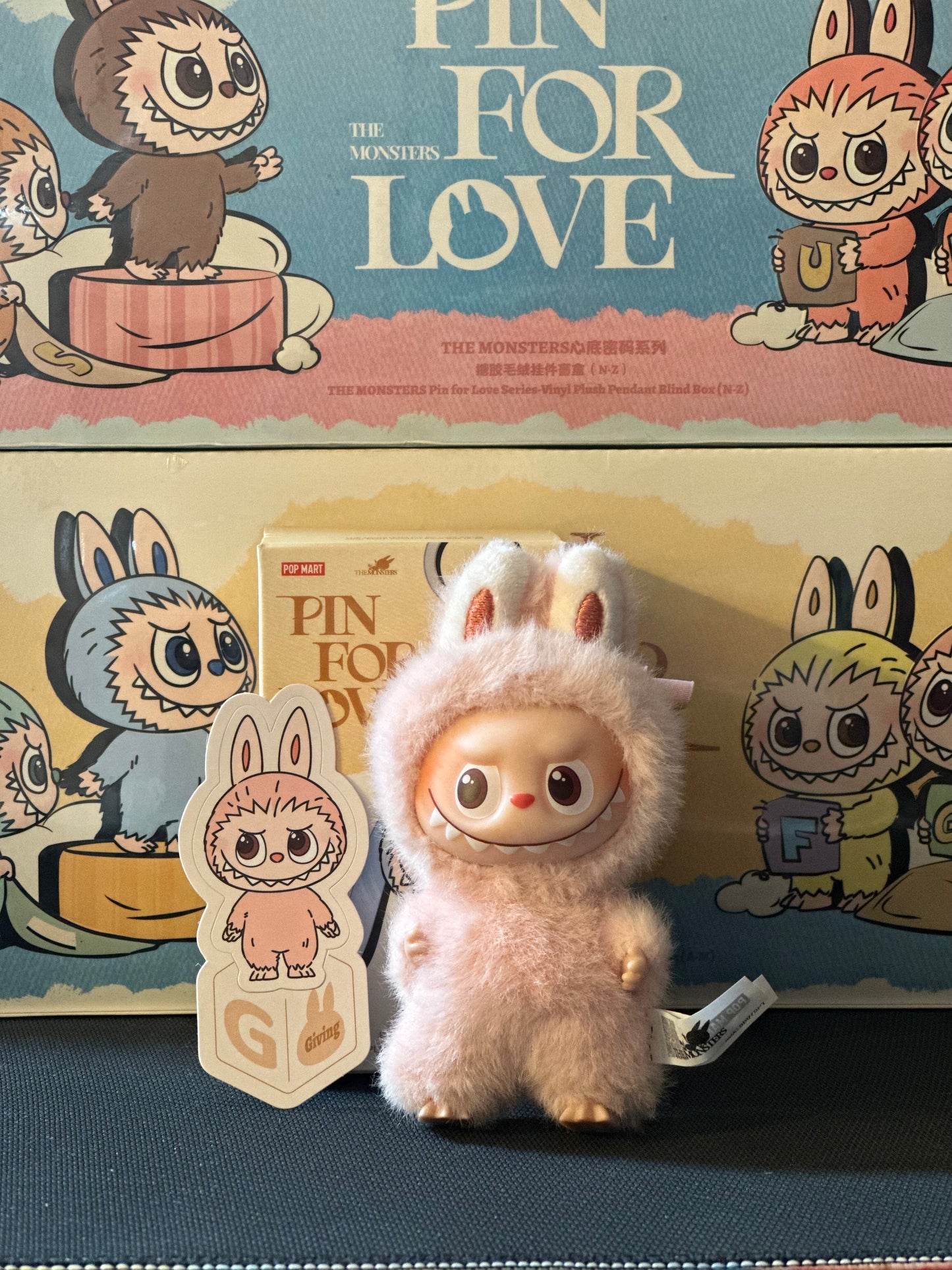 ( PICK YOUR LETTER )(USA) AUTHENTIC Labubu The Monsters – NEW RELEASE PIN FOR LOVE ( A - ?) (Single)
