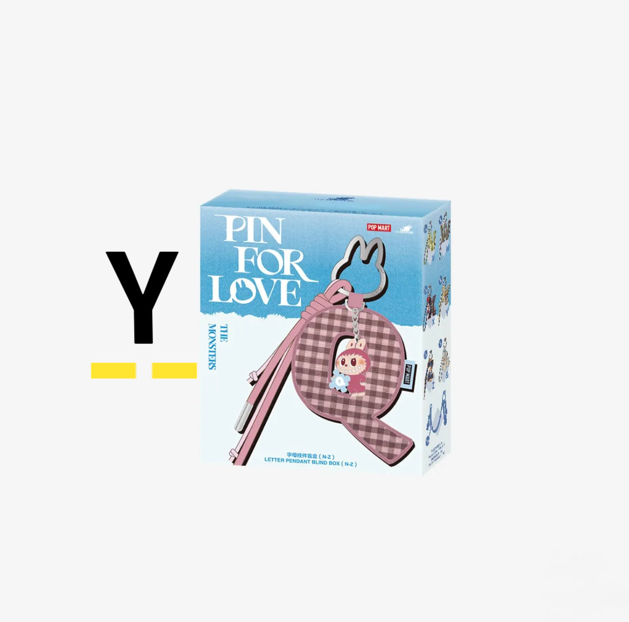 ( PICK YOUR LETTER ) Labubu The Monsters – NEW RELEASE PIN FOR LOVE Letter Pendant( N - &) (Single)