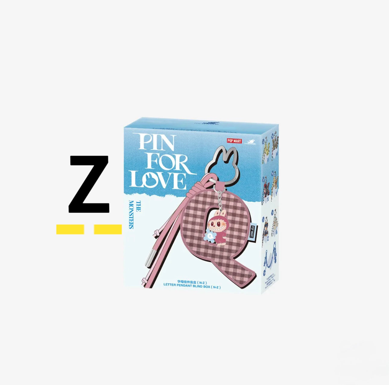 ( PICK YOUR LETTER ) Labubu The Monsters – NEW RELEASE PIN FOR LOVE Letter Pendant( N - &) (Single)