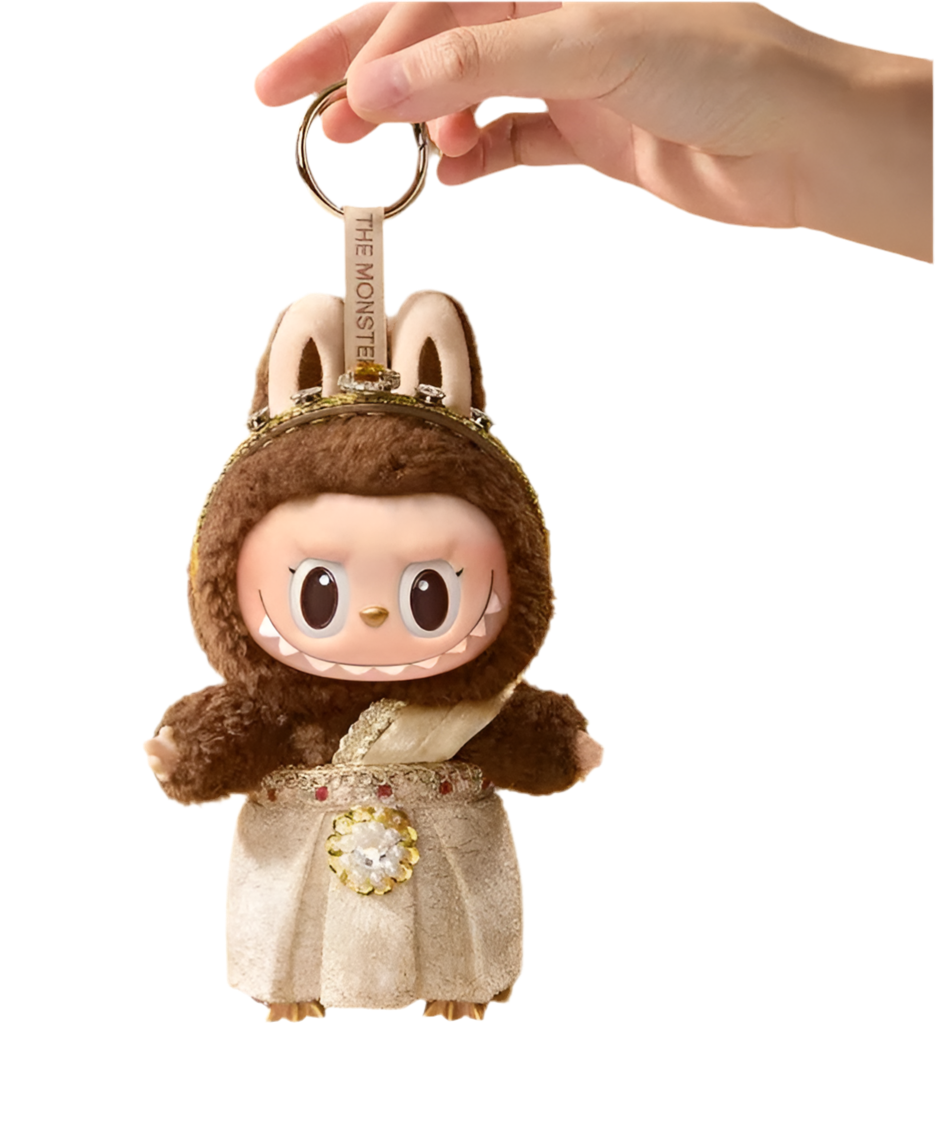 Labubu The Monster Series - Good Luck To You - Plush Keychain (Gold Robe Edition)