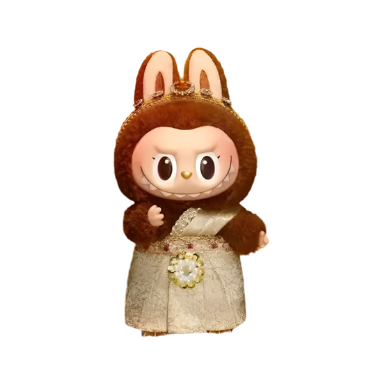 Labubu The Monster Series - Good Luck To You - Plush Keychain (Gold Robe Edition)