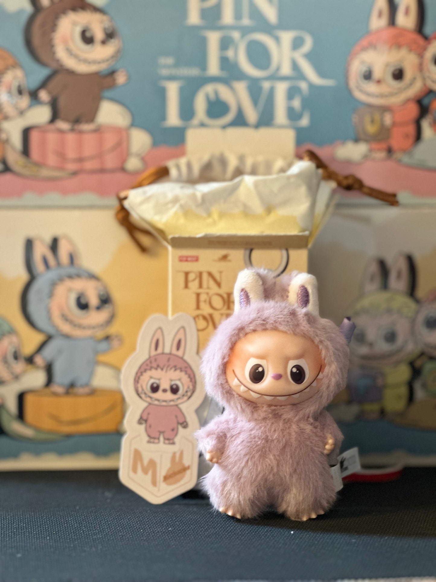 ( PICK YOUR LETTER )(USA) AUTHENTIC Labubu The Monsters – NEW RELEASE PIN FOR LOVE ( A - ?) (Single)