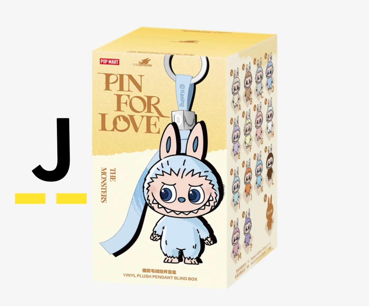 ( PICK YOUR LETTER )(USA) AUTHENTIC Labubu The Monsters – NEW RELEASE PIN FOR LOVE ( A - ?) (Single)