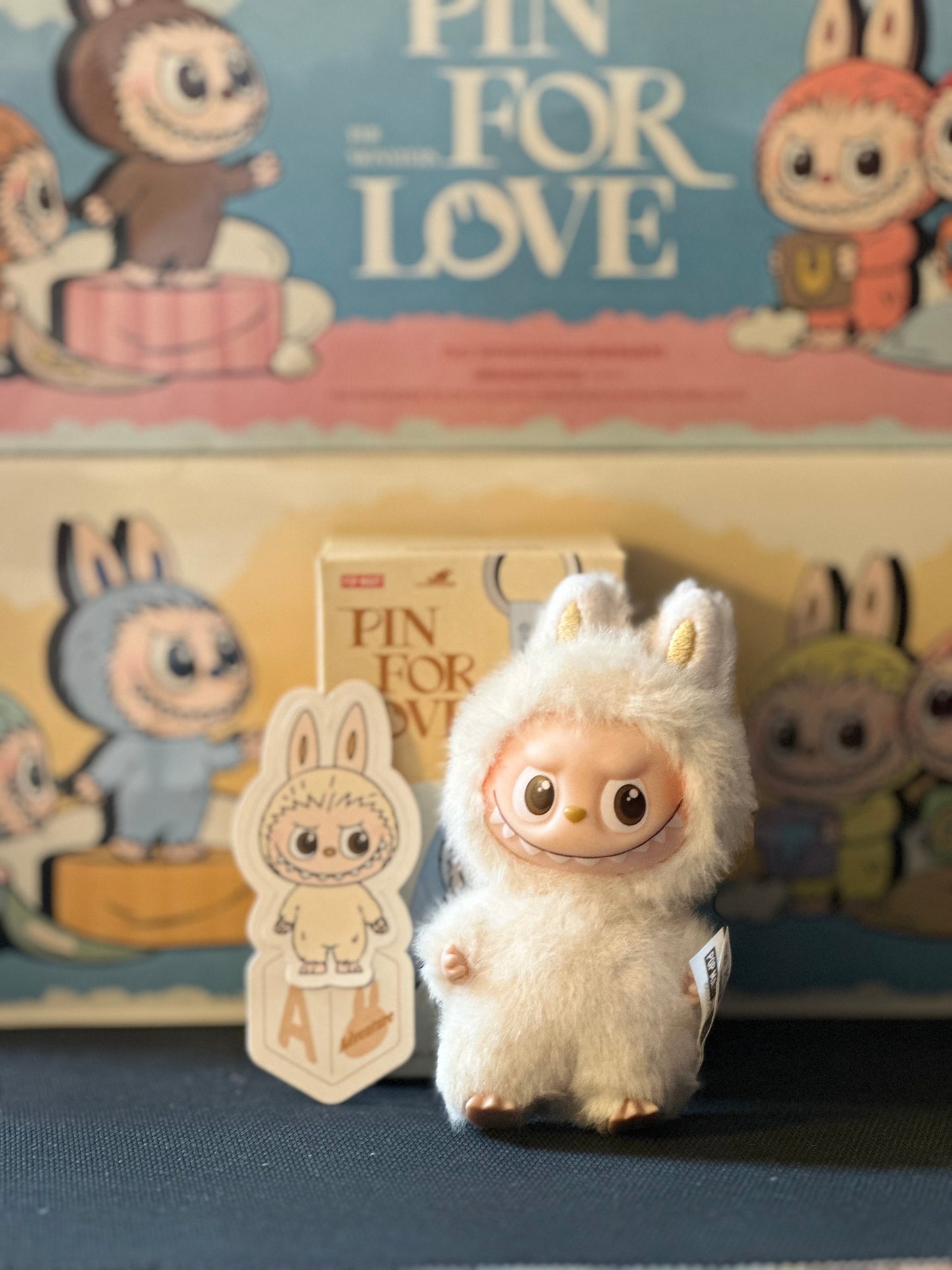 ( PICK YOUR LETTER )(USA) AUTHENTIC Labubu The Monsters – NEW RELEASE PIN FOR LOVE ( A - ?) (Single)