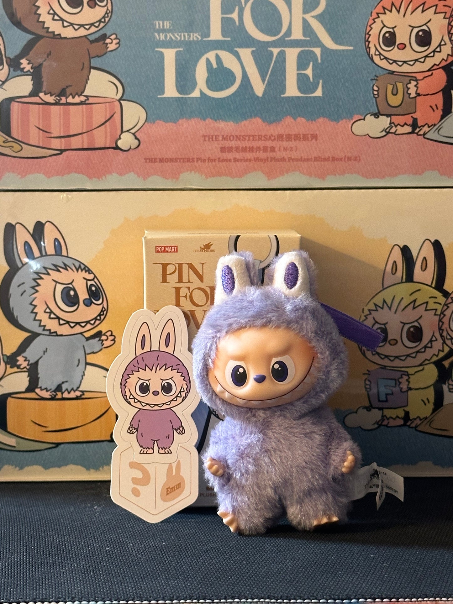 ( PICK YOUR LETTER )(USA) AUTHENTIC Labubu The Monsters – NEW RELEASE PIN FOR LOVE ( A - ?) (Single)