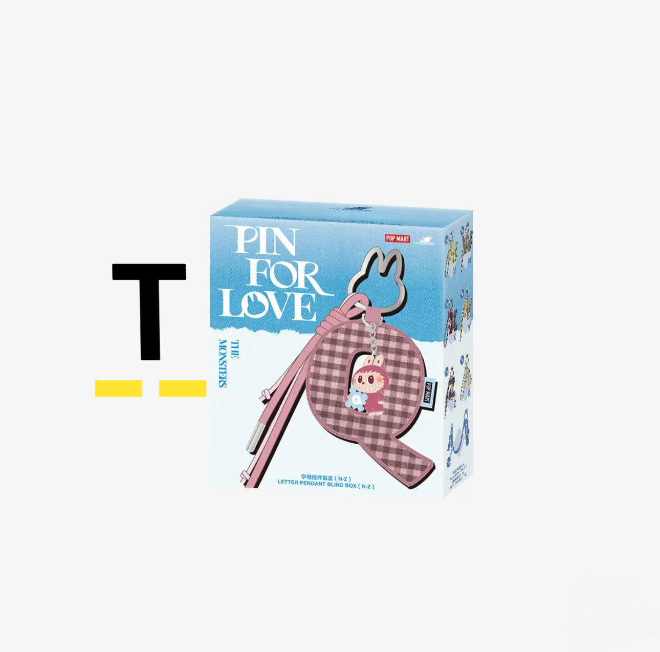 ( PICK YOUR LETTER ) Labubu The Monsters – NEW RELEASE PIN FOR LOVE Letter Pendant( N - &) (Single)
