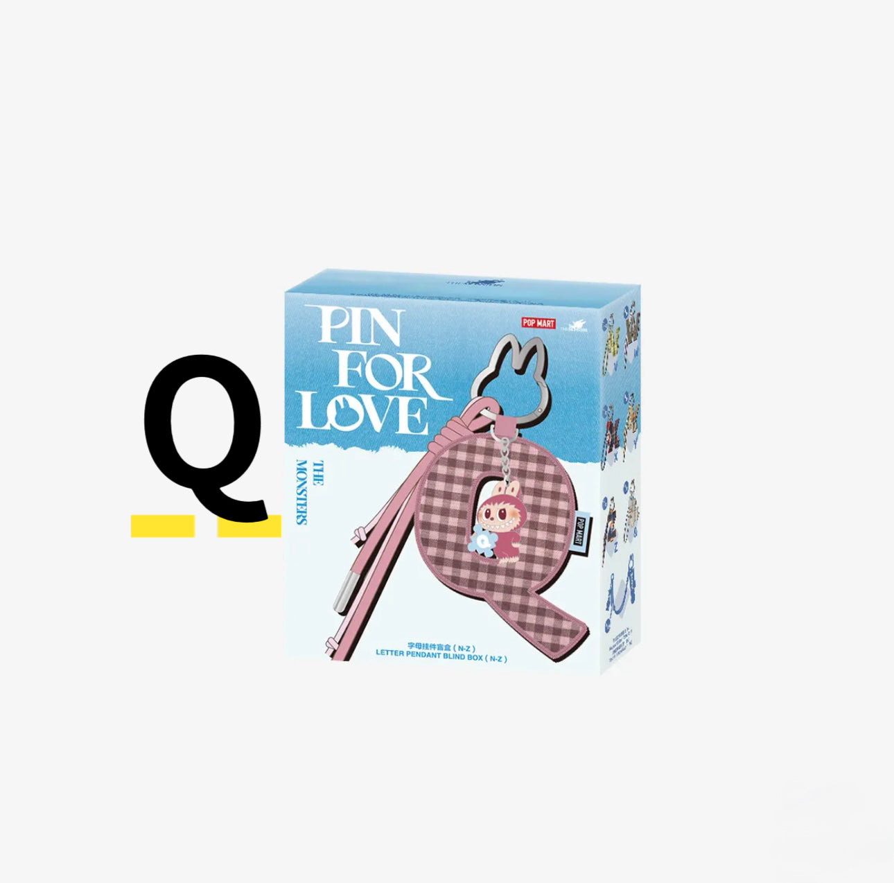 ( PICK YOUR LETTER ) Labubu The Monsters – NEW RELEASE PIN FOR LOVE Letter Pendant( N - &) (Single)