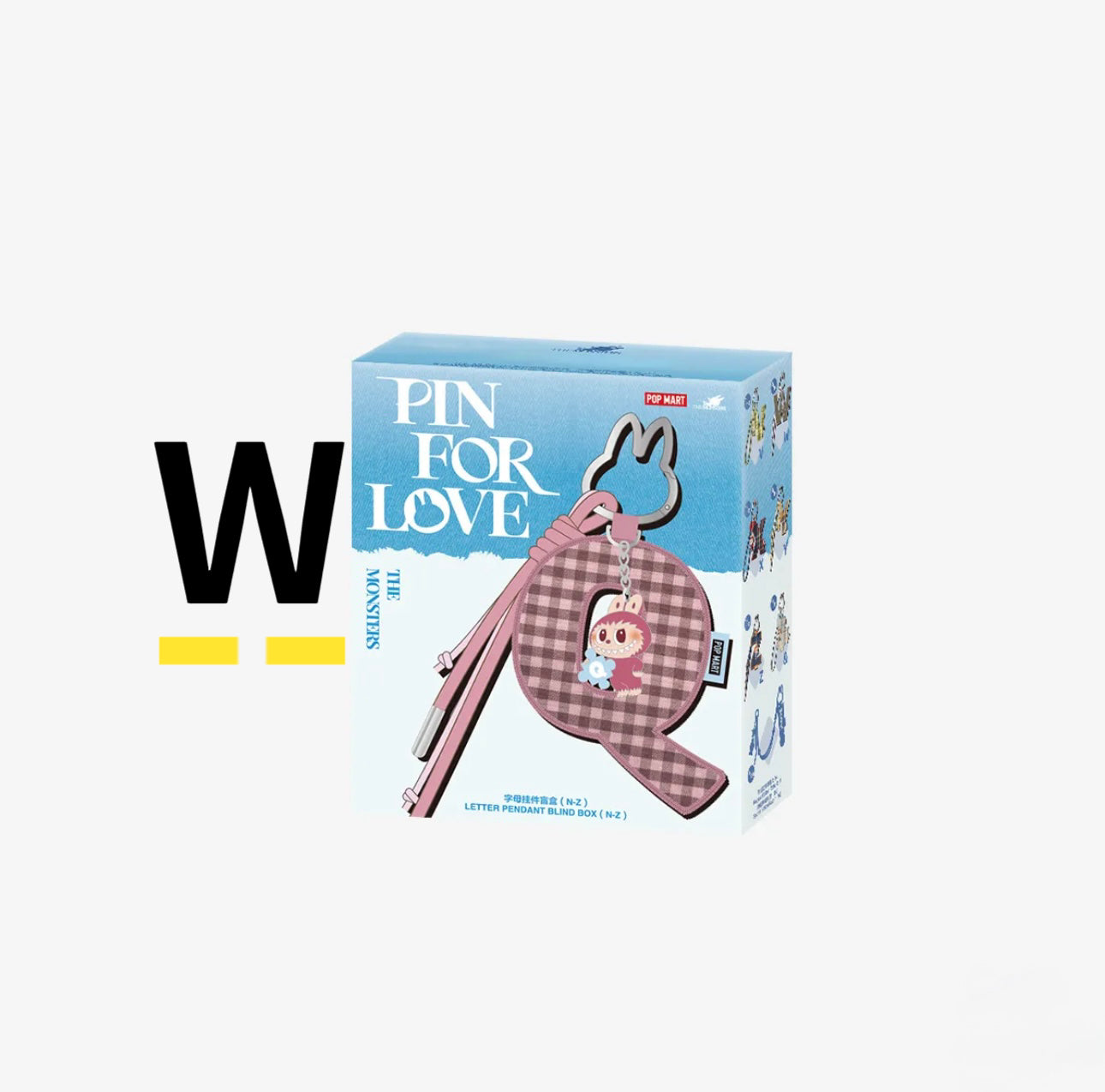 ( PICK YOUR LETTER ) Labubu The Monsters – NEW RELEASE PIN FOR LOVE Letter Pendant( N - &) (Single)