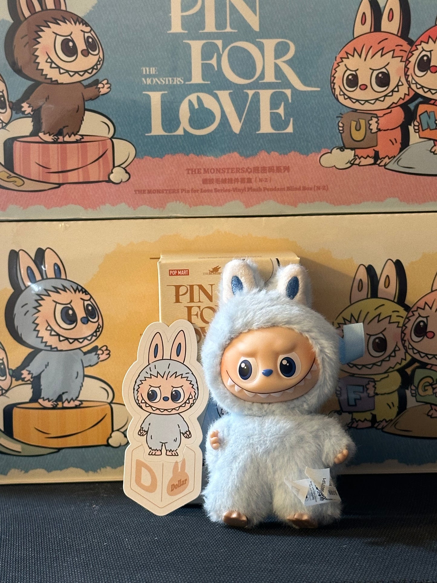 ( PICK YOUR LETTER )(USA) AUTHENTIC Labubu The Monsters – NEW RELEASE PIN FOR LOVE ( A - ?) (Single)